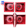 Red Steel Fire Hose Reel cabinet with Glass Window